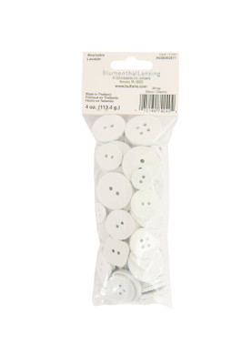 Assorted Buttons, White 