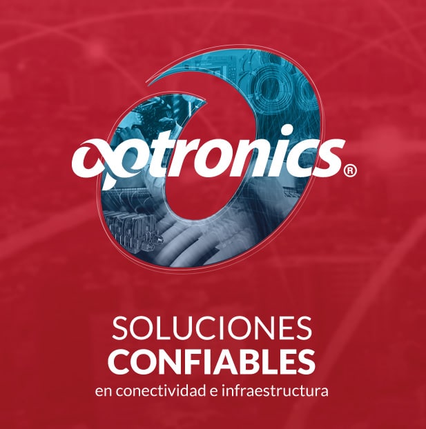 Optronics logo on a red background