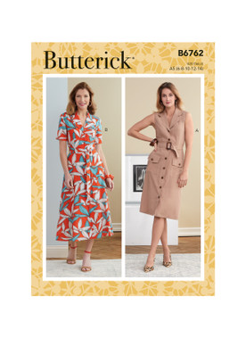 Butterick B6762 (Digital) | Misses' Dresses & Belts | Front of Envelope