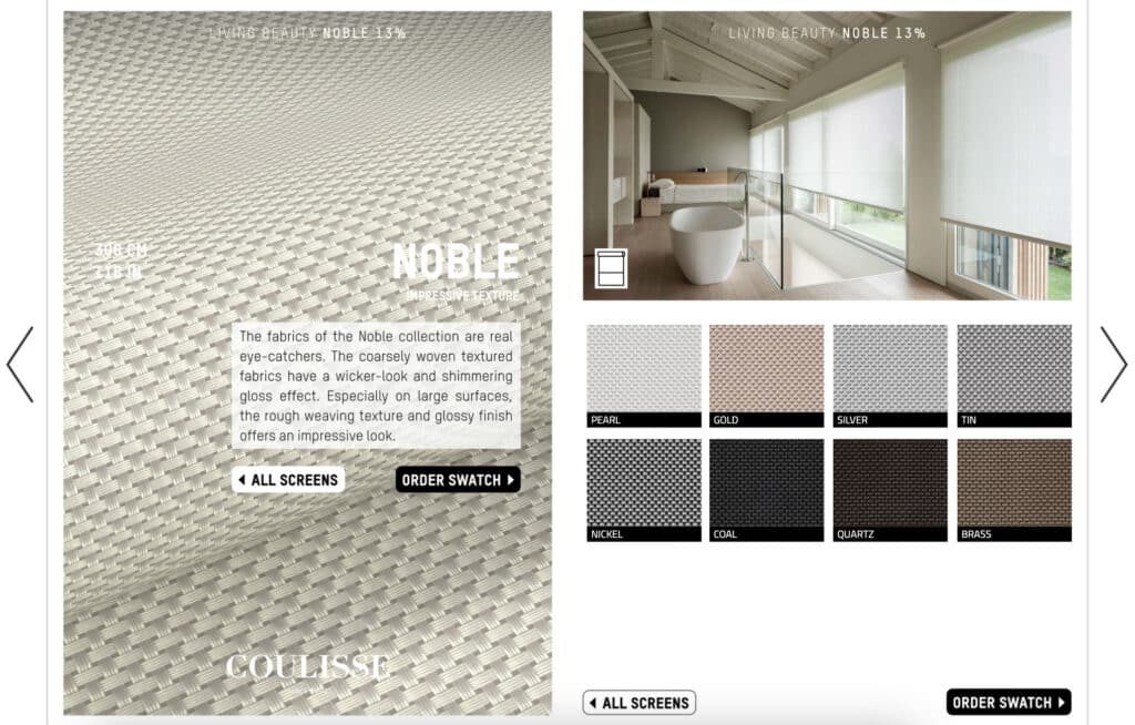 coulisse digital catalog noble collection Publitas