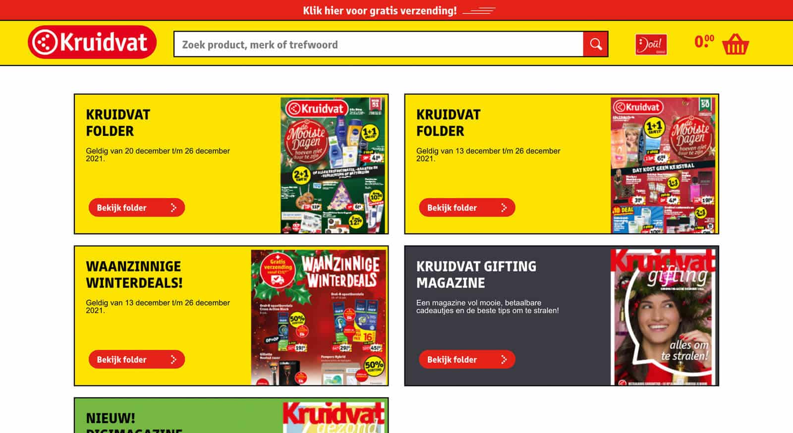 Weekly ads, magazines, and guides on Kruidvat's website.