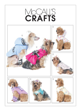 McCall's M6218 (Digital) | Dog Vest, Coats, PJs, Leg Warmer, Raincoat, Hoodie and Dress | Front of Envelope