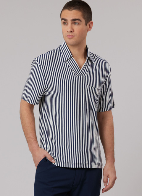 McCall's M8589 | McCall's Sewing Pattern Men's Top with Sleeve Variations
