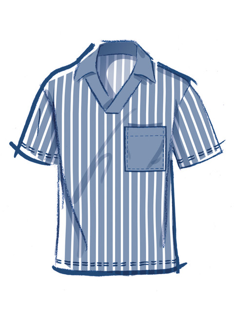 McCall's M8589 | McCall's Sewing Pattern Men's Top with Sleeve Variations