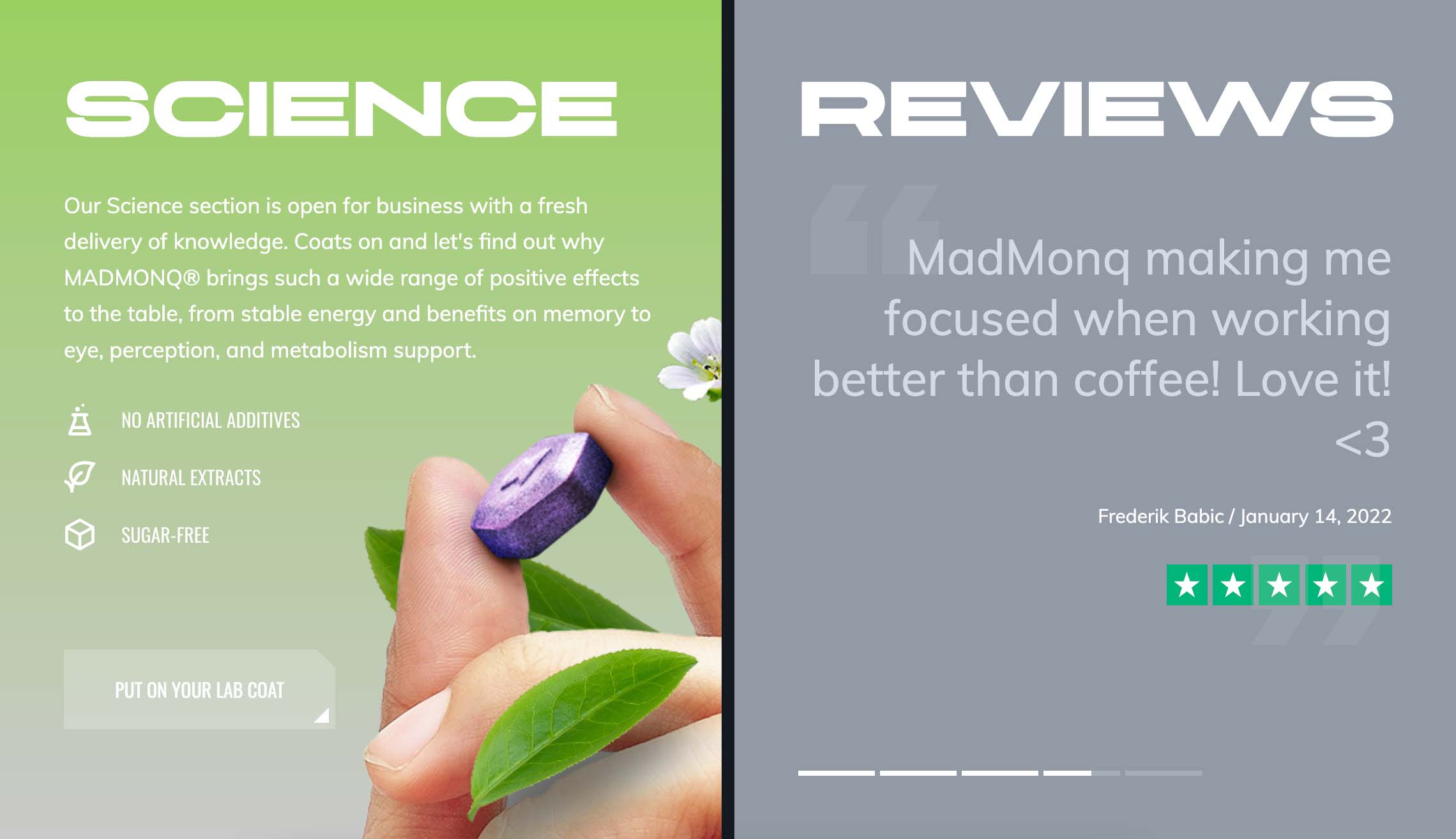 Review of MadMonq: MadMonq making me focused when working better than coffee! Love it!