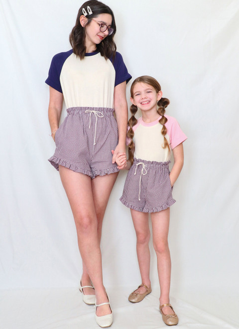 Know Me ME2123 | Girls' and Misses' T-Shirt and Shorts by Holly Darling