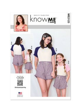 Know Me ME2123 | Girls' and Misses' T-Shirt and Shorts by Holly Darling | Front of Envelope