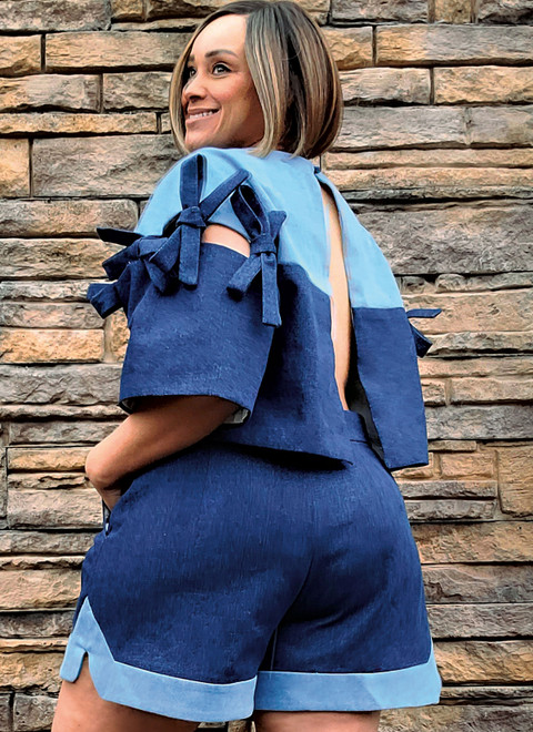 Know Me ME2127 | Misses' and Women's Top with Detachable Sleeves and Shorts by Keechii B Style