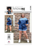 Know Me ME2127 | Misses' and Women's Top with Detachable Sleeves and Shorts by Keechii B Style | Front of Envelope