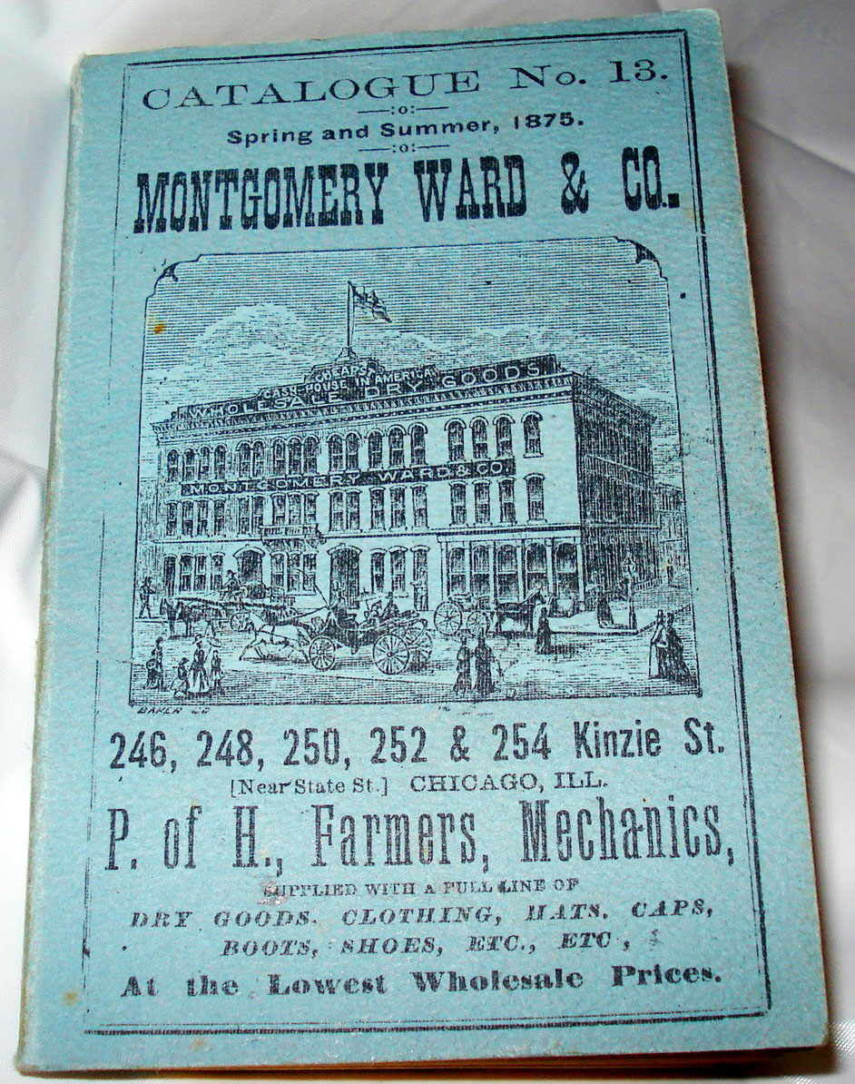 Cover of an 1875 Montgomery Ward catalog.