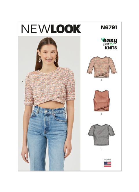 New Look N6791 | New Look Sewing Pattern Misses' Knit Tops | Front of Envelope