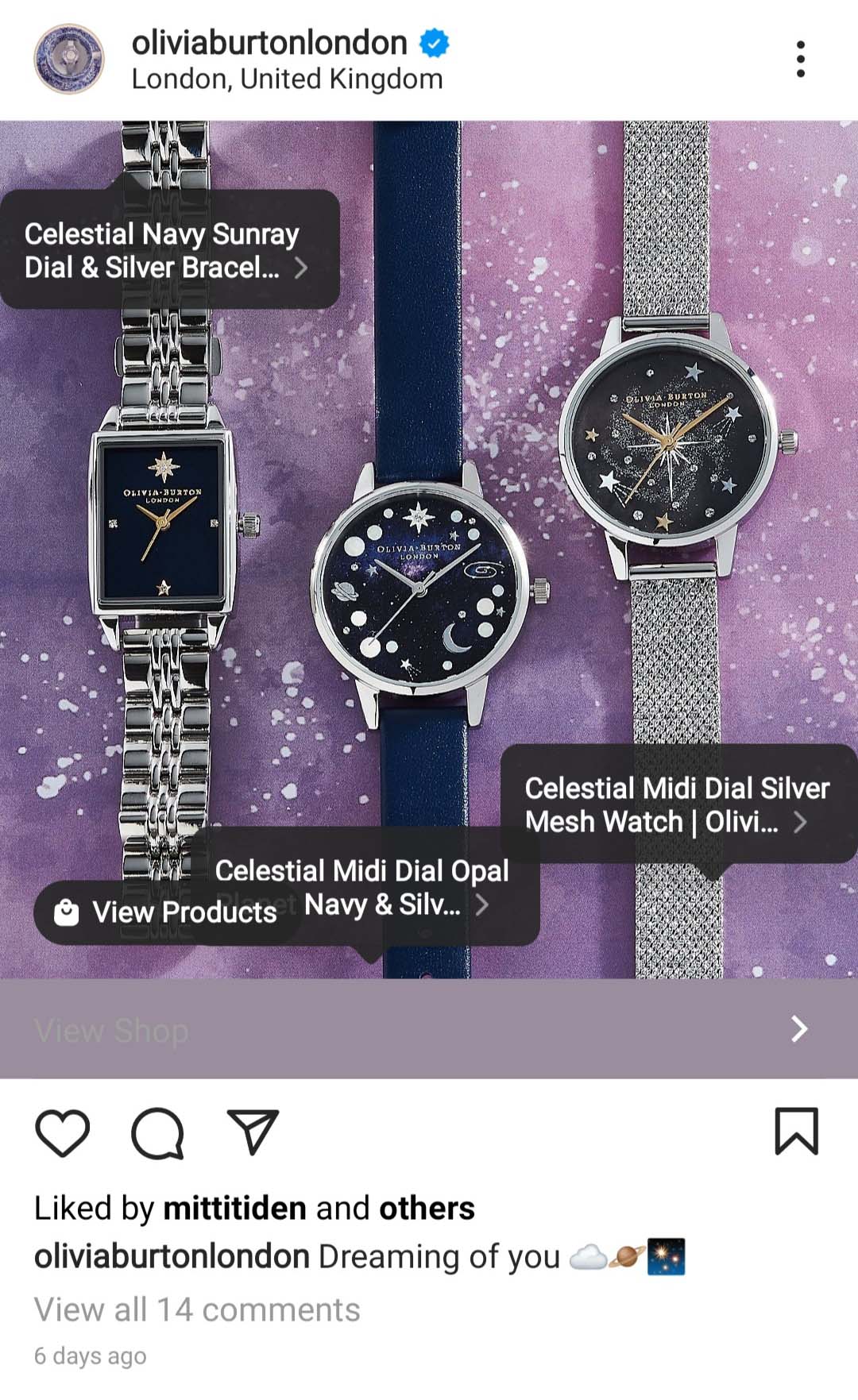 Image of three watches tagged with a clickable label for more information.