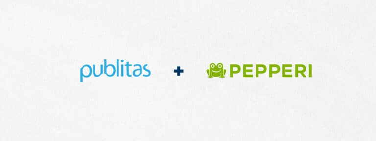 publitas and pepperi logos