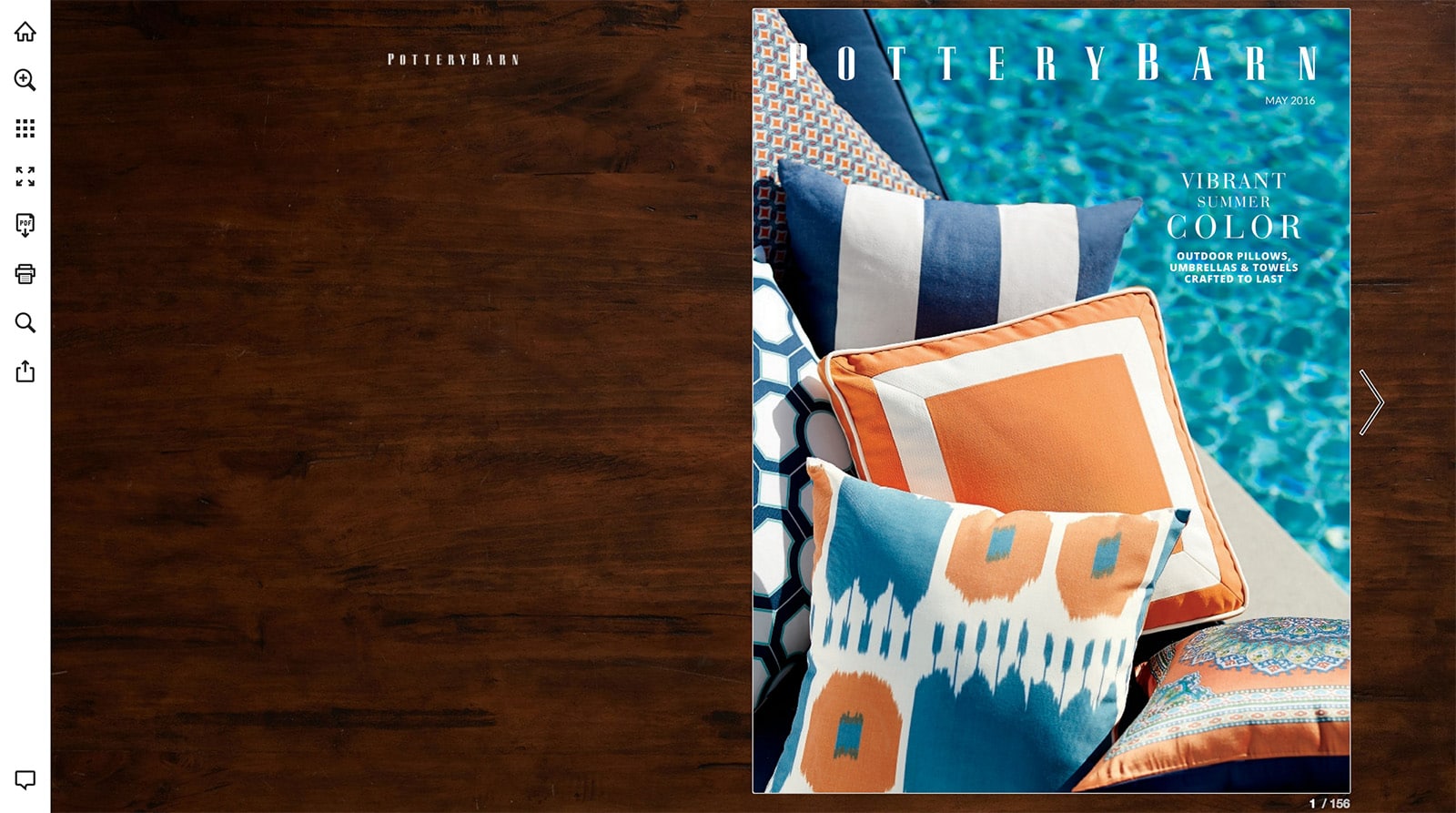 Example of Pottery Barn - Publitas online publication.