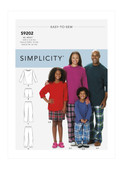 Simplicity S9202 | Misses'/Men's/Children's/Boys'/Girls' T-Shirt, Shorts and Pants | Front of Envelope