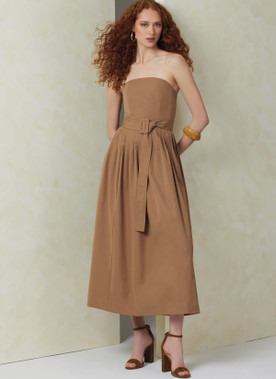 Vogue Patterns V2084 | Vogue Patterns Misses' Dress with Belt and Overbodice