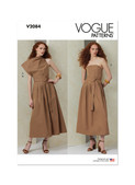 Vogue Patterns V2084 | Vogue Patterns Misses' Dress with Belt and Overbodice | Front of Envelope