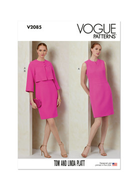 Vogue Patterns V2085 | Vogue Patterns Misses' and Miss Petite Dress and Jacket by Tom And Linda Platt | Front of Envelope