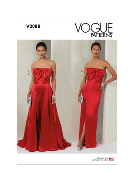 Vogue Patterns V2088 | Vogue Patterns Misses' Dress and Overskirt | Front of Envelope