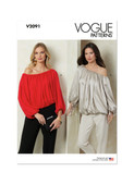Vogue Patterns V2091 | Vogue Patterns Misses' Top with Length Variations | Front of Envelope