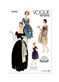 Vogue Patterns V2101 | Vogue Patterns 1950s Misses' Dress with Belt and Sash | Front of Envelope
