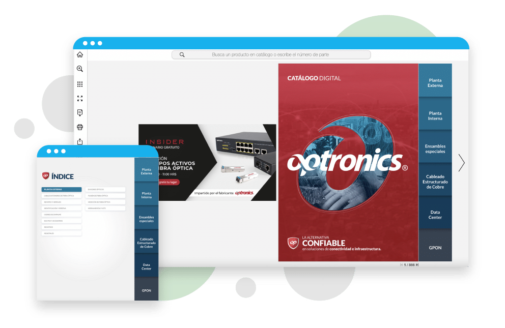 Optronics Digital Catalog / Marketing Tool shown in Publitas Viewer