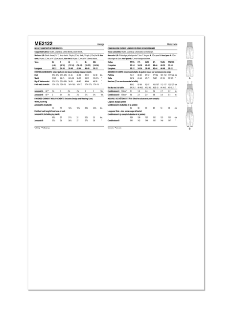 Know Me ME2122 | Misses' Jumpsuit in Two Lengths by Brittany J. Jones | Back of Envelope