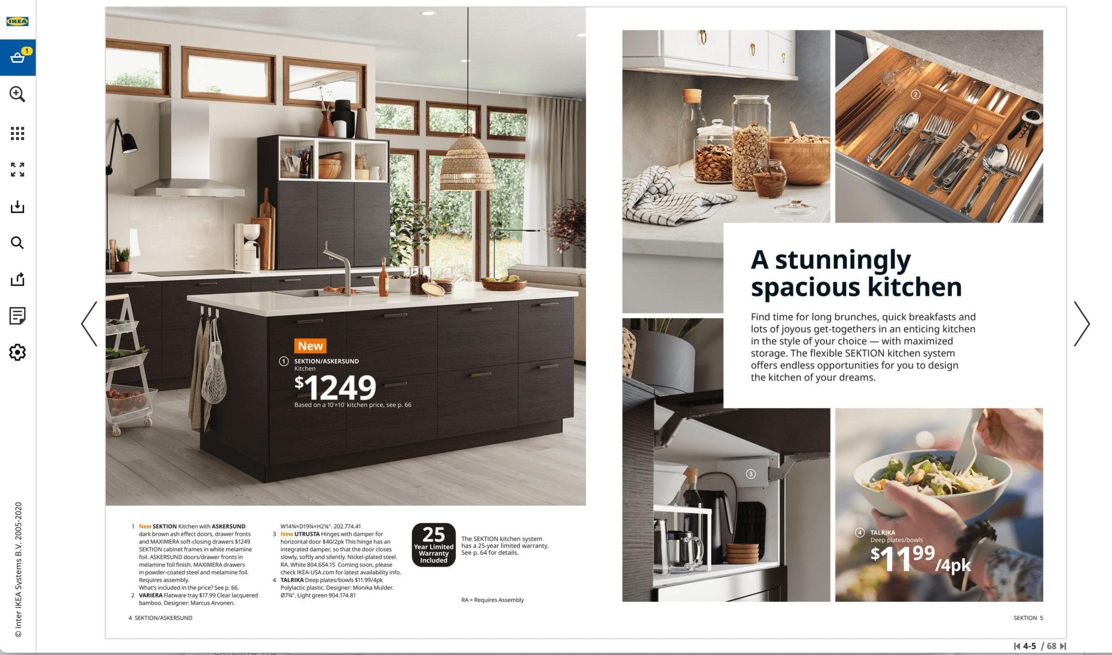 A page from a new IKEA catalog in an online viewer.