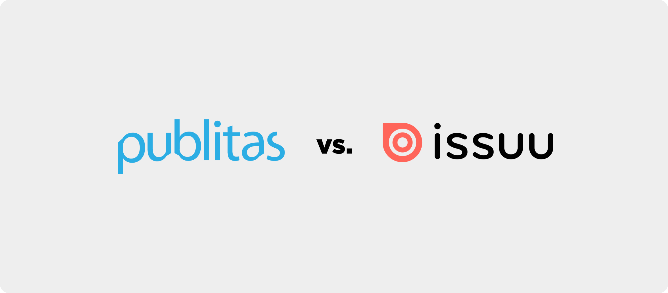 Publitas logo vs. Issuu logo to suggest Publitas as Issuu alternative.