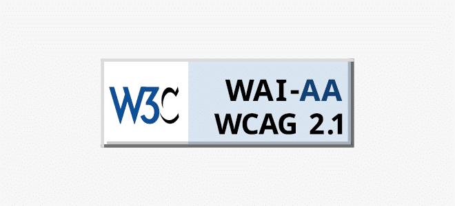 W3C WCAG 2.1 logo