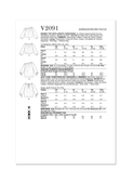 Vogue Patterns V2091 | Vogue Patterns Misses' Top with Length Variations | Back of Envelope